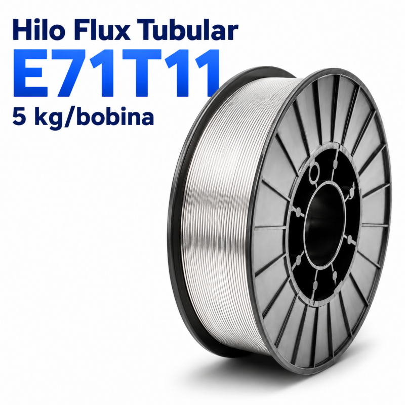 Hilo Flux Tubular E71T11 – 5 kg/bobina, soldadura sin gas Hilo Flux Tubular E71T11 – 5 kg/bobina, soldadura sin gas