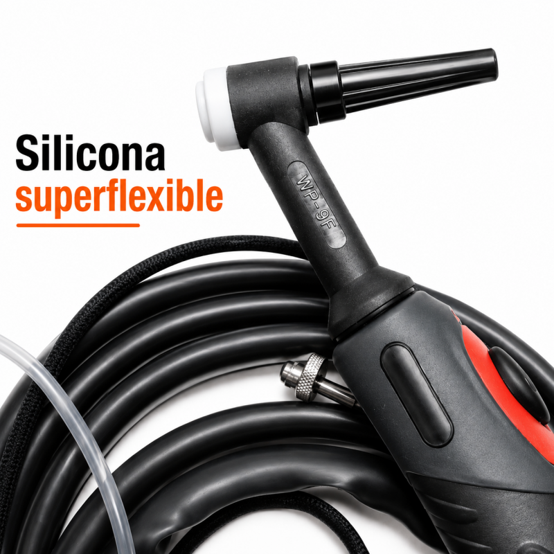 Antorcha tig SR 9 silicona super flexible 4 m