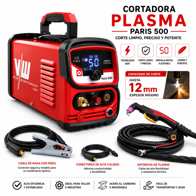 CORTADOR DE PLASMA PARIS 50PD CON ARRANQUE PILOTADO