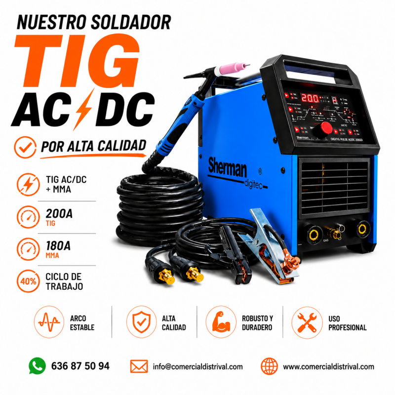 Sherman DIGITIG pulse AC/DC 200 GD Soldador