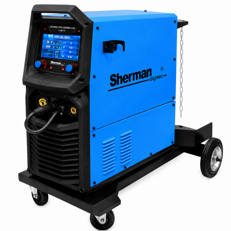 SOLDADOR SHERMAN DIGIMIG 350 COMBO LCD 400V 350A