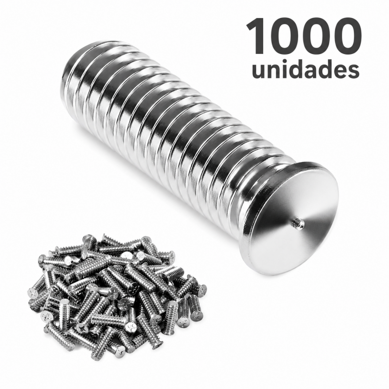 Pernos soldable - M4 - 15 mm - acero inoxidable A2-50- 1000 unidades