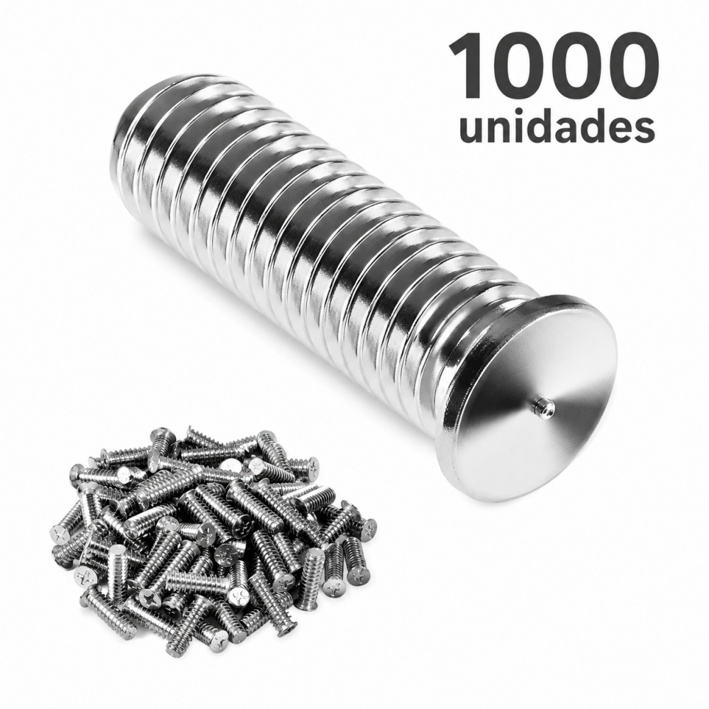 Pernos soldable - M4 - 15 mm - acero inoxidable A2-50- 1000 unidades