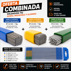 VARILLAS VARIADAS TIG Acero, Inoxidable, Aluminio y Tungstenos