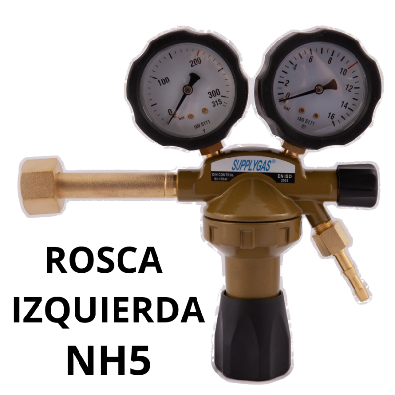 Manorreductor para Formingas 200 BAR Supplygas AS0406045 – Rosca Izquierda | 10 BAR