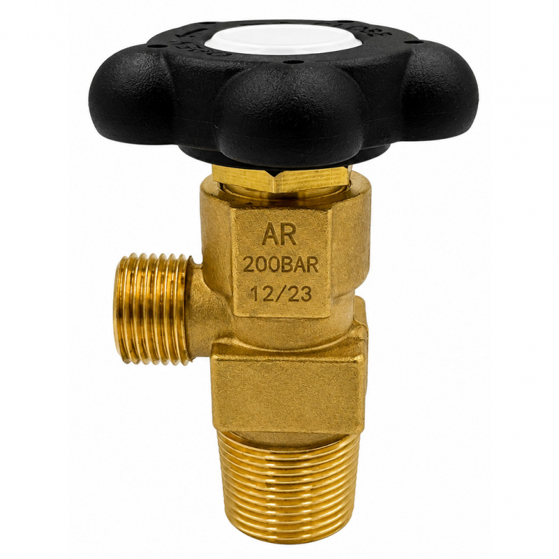Válvula para botella de Argón / Ar-CO₂ / Helio W21.8x1/14 DIN 477-1 Válvula para botella de Argón / Ar-CO₂ / Helio W21.8x1/14 DIN 477-1