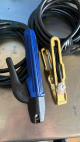 Conjunto Pinza de Masa y Porta electrodo con cable 4 M CON CONECTORES DE 25 MM