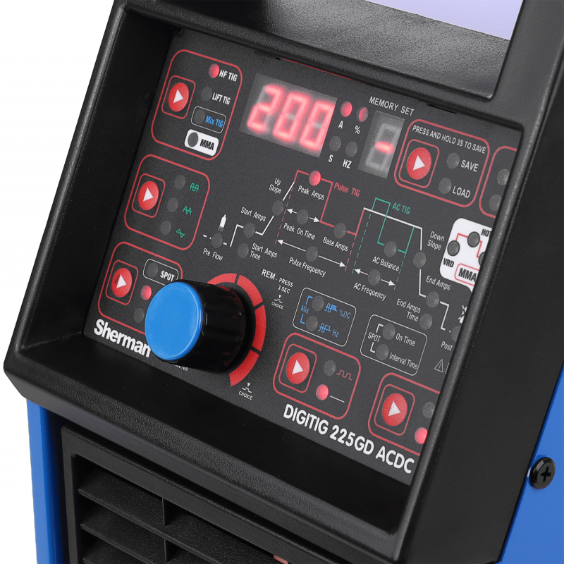 Soldadora inverter Sherman DIGITIG 225GD AC/DC MIX
