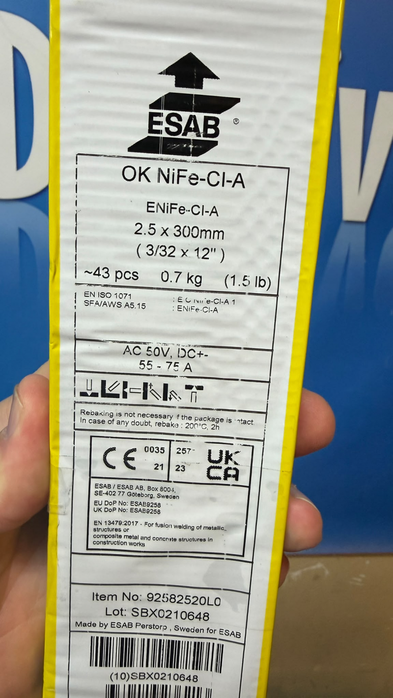 Electrodo ESAB OK 73.08 E8018-G |0,7 kg Electrodo básico de bajo hidrógeno para alta resistencia Electrodo ESAB OK 73.08 E8018-G |0,7 kg Electrodo básico de bajo hidrógeno para alta resistencia
