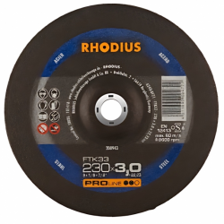 Disco de Corte RHODIUS FTK-33 230 x 3,0 x 22 mm – Caja de 25 Unidades