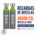 Recargas de botellas de gas Argon Co2 sin alquiler