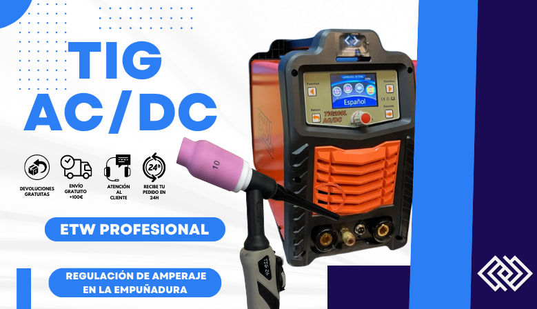 SOLDADOR TIG AC DC PROFESIONAL ETW